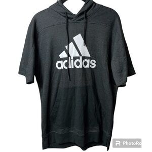 NWT Adidas Short Sleeve Hooded Sweatshirt